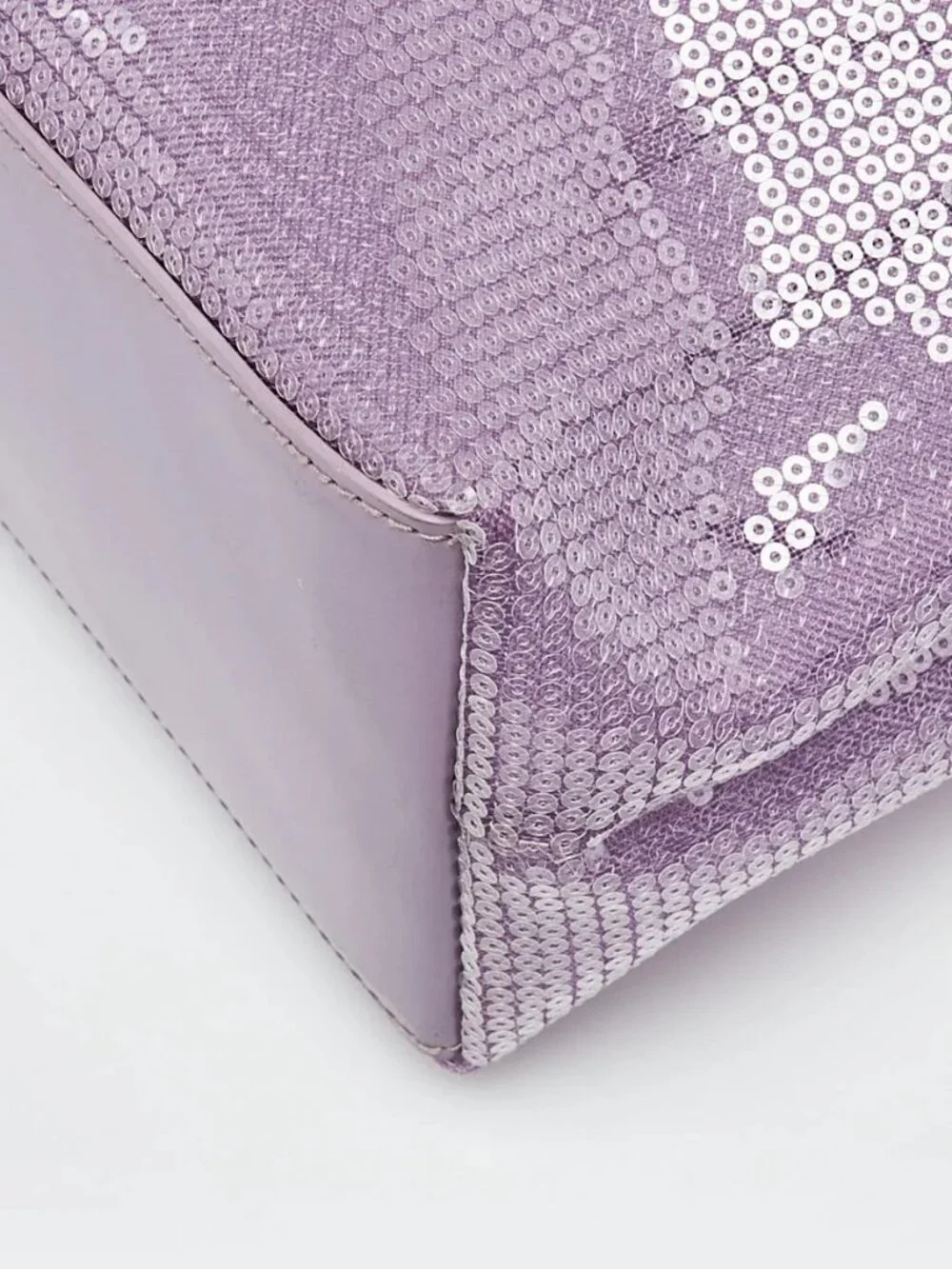 Prada Purple Sequin Mesh and Leather Tote Bag - Picture 6 of 9